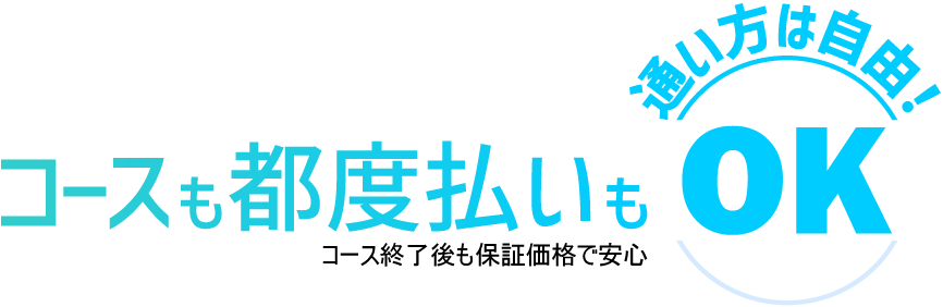 コースも都度払いもOK